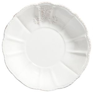 Assiette creuse en fa&iuml;ence blanche