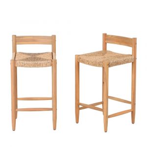 Lot de 2 tabourets de bar hauteur d'assise 65 cm