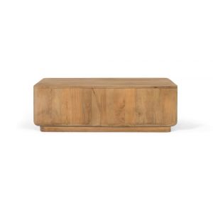 Table basse en bois de manguier aux coins arrondis