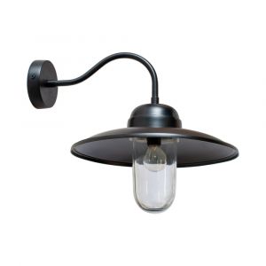 Applique d'ext&eacute;rieur col de cygne en m&eacute;tal noir