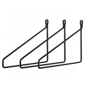 Lot de 3 equerre murale support metal pour etagere tablette en bois