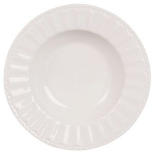 Assiette creuse en porcelaine blanche