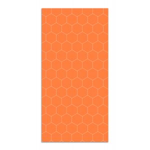 Tapis vinyle mosa&iuml;que hexagones orange 140x200cm