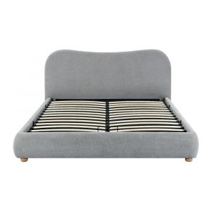 Lit coffre  gris clair 120 x 190 cm