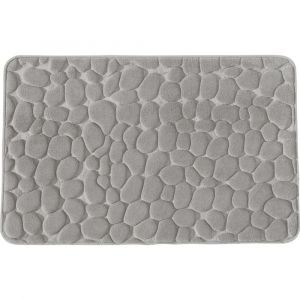 Tapis de bain galet &agrave; m&eacute;moire de forme perle 50x80cm