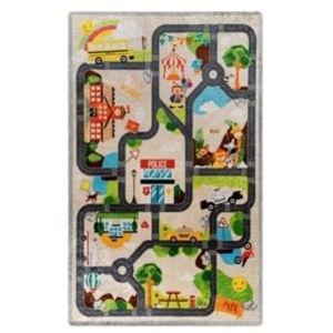 Tapis polyester beige 80 x 150 cm