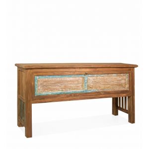 Console en teck recyclé bicolore L 180 cm