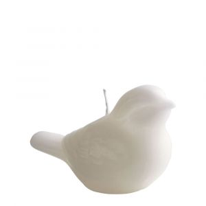 Bougie d&eacute;corative parfum&eacute;e Oiseau - Blanc