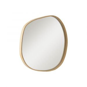 Miroir galet ch&ecirc;ne  60x60cm