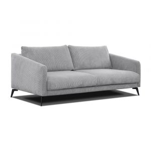 Canap&eacute; droit XXL 3 places tissu gris clair