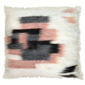 Coussin de sol 100% laine rose 90x90