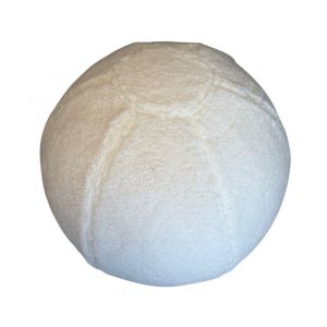 Pouf ballon yoga et d&eacute;coration en tissu mouton 55 cm