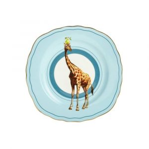 Assiette en porcelaine girafe D16cm