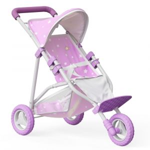 Poussette Jogging pour Poup&eacute;e, 54cm, Purpura