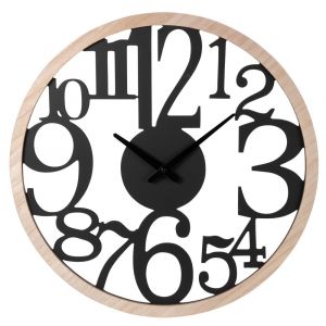 Horloge murale bicolore, D50 cm