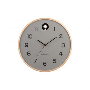 Horloge murale bois de bouleau gris &Oslash;31,5cm