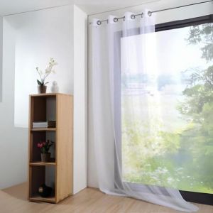 Voilage classique et grande largeur polyester blanc 140x280 cm