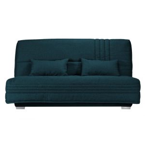 Banquette clic-clac avec matelas de 17 cm bleu marine
