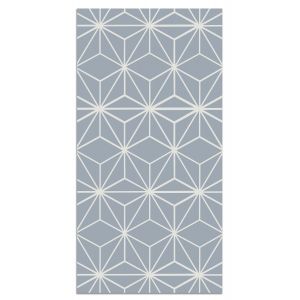 Tapis vinyle lignes d'&eacute;toiles bleus 140x200cm