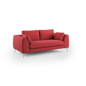 Canap&eacute; en microfibre d&eacute;tachable 196 cm rouge