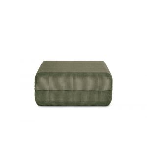 Pouf convertible et modulable 1 place en velours côtelé vert