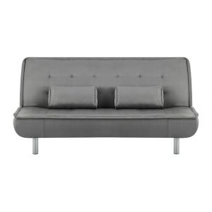 Canap&eacute; convertible microfibre 3 places gris