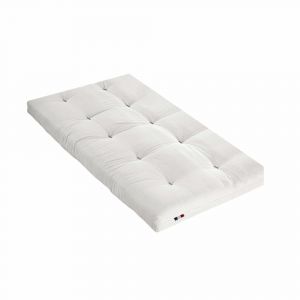 Matelas futon coton traditionnel, 13cm écru 90x190