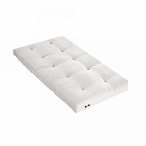 Matelas futon coton traditionnel, 13cm ecru 90x190