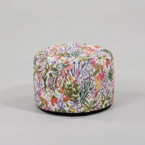 Pouf mou en coton multicolore