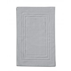 Tapis de bain uni 60x90cm 100% Coton - Gris clair