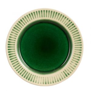 Assiette du d&icirc;ner Elice Vert C&eacute;ramique H3xB27xL27cm