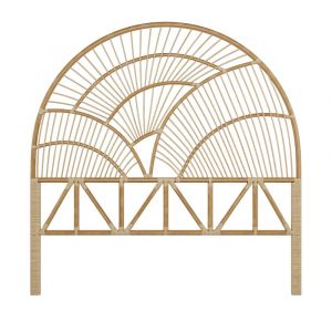 T&ecirc;te de lit en rotin naturel 140 cm