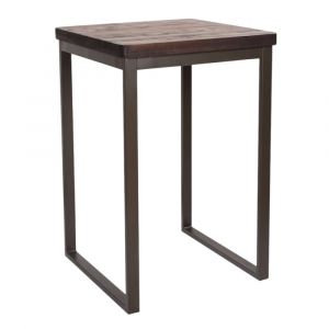 Mange debout 70 cm en acier et bois massif fonc&eacute;