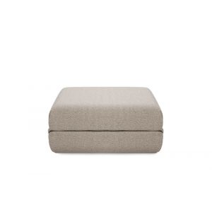 Pouf convertible et modulable 1 place en tissu imperméable gris