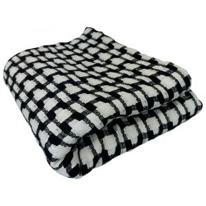 Jet&eacute; de canap&eacute; en coton noir 270x250cm