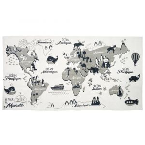 Tapis mappemonde 70x140cm
