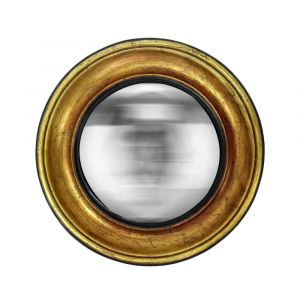 Miroir sorci&egrave;re en MDF or D26cm