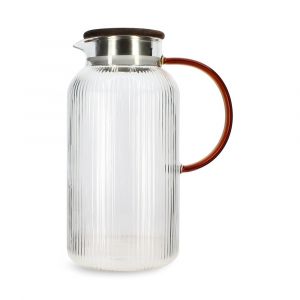 Pichet en verre et anse ambre 2L