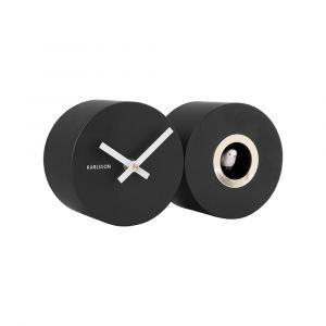 Horloge murale acier noir 26x13x7,2cm