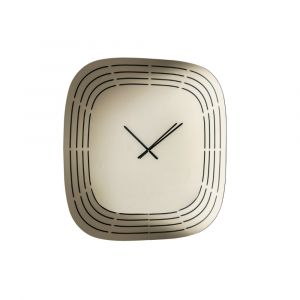 Horloge murale en verre miroir bronze, 120 x 120 cm