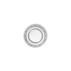 Assiette transparente verre &agrave; motifs romance - 25x25x2cm