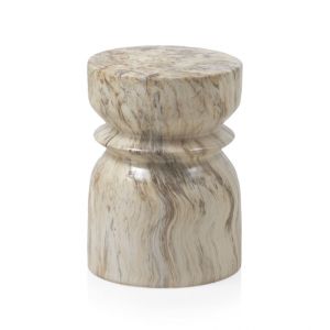 Tabouret en c&eacute;ramique marron