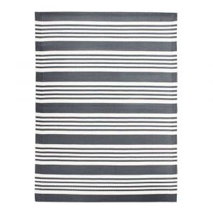 Tapis d'ext&eacute;rieur &agrave; rayures gris 180x240