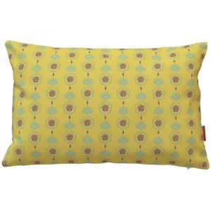 Housse de coussin ext&eacute;rieur motif ananas jaune 40x60 cm