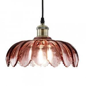 Suspension en verre prune