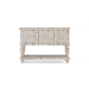 Console en bois manguier blanc vieilli