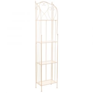 Étagère en fer forgé blanc 40x25x158