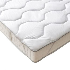 Surmatelas confort en coton blanc 160x200cm