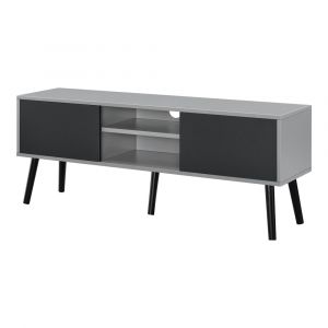 Meuble tv design support grise 120 x 29.5 x 46.5 cm