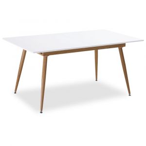 Table extensible scandinave blanc 6 &agrave; 8 personnes